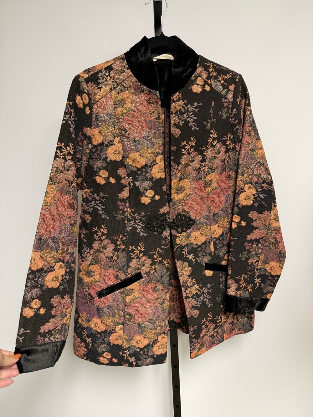 Soft Surroundings Westbury Garden Metallic Jacquard Jacket Size L Whimsigoth 90s - Picture 2 of 14